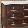 Antique French Louis XVI Mahogany Commode with Carrara Marble