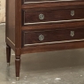 Antique French Louis XVI Mahogany Commode with Carrara Marble