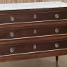 Antique French Louis XVI Mahogany Commode with Carrara Marble
