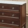 Antique French Louis XVI Mahogany Commode with Carrara Marble