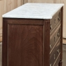 Antique French Louis XVI Mahogany Commode with Carrara Marble