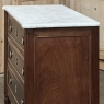 Antique French Louis XVI Mahogany Commode with Carrara Marble