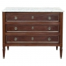 Antique French Louis XVI Mahogany Commode with Carrara Marble