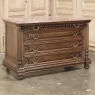 19th Century French Henri II Marble Top Walnut Commode