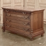19th Century French Henri II Marble Top Walnut Commode