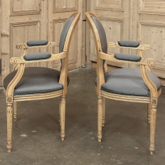 Pair Antique French Louis XVI Armchairs ~ Fauteuils
