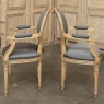 Pair Antique French Louis XVI Armchairs ~ Fauteuils