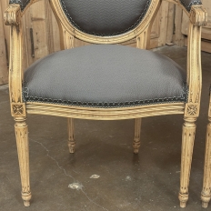 Pair Antique French Louis XVI Armchairs ~ Fauteuils