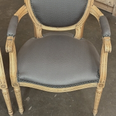 Pair Antique French Louis XVI Armchairs ~ Fauteuils