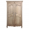 19th Century Country French Armoire in Stripped Oak