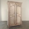 19th Century Country French Armoire in Stripped Oak