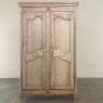 19th Century Country French Armoire in Stripped Oak