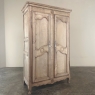 19th Century Country French Armoire in Stripped Oak