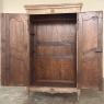 19th Century Country French Armoire in Stripped Oak