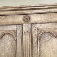 19th Century Country French Armoire in Stripped Oak