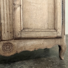19th Century Country French Armoire in Stripped Oak