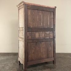 19th Century Country French Armoire in Stripped Oak