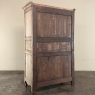 19th Century Country French Armoire in Stripped Oak