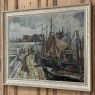 Antique Framed Oil Painting on Canvas by Rene Clarot (1882-1972)