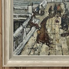 Antique Framed Oil Painting on Canvas by Rene Clarot (1882-1972)