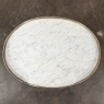Antique Louis XVI Oval End Table ~ Lamp Table with Carrara Marble