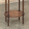 Antique Louis XVI Oval End Table ~ Lamp Table with Carrara Marble