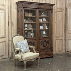 19th Century French Louis XVI Walnut Bookcase