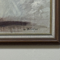 Framed Still Life Oil Painting on Canvas by G. Davoise