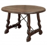 Antique Rustic Spanish Round Center Table