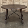 Antique Rustic Spanish Round Center Table