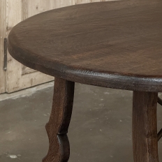 Antique Rustic Spanish Round Center Table