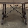 Antique Rustic Spanish Round Center Table