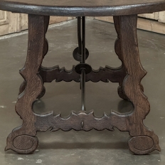 Antique Rustic Spanish Round Center Table