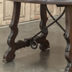 Antique Rustic Spanish Round Center Table