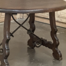 Antique Rustic Spanish Round Center Table
