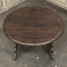 Antique Rustic Spanish Round Center Table