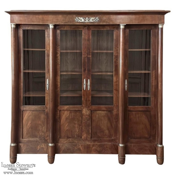 Grand 19th Century French Second Empire Mahogany Bookcase