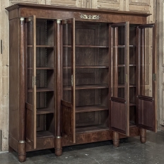 Grand 19th Century French Second Empire Mahogany Bookcase