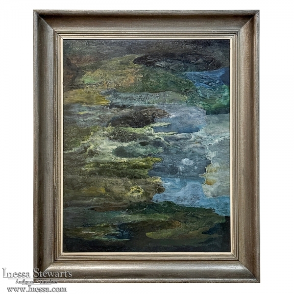 Framed Oil Painting on Panel by Van Herberigs with BOOK