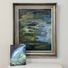 Framed Oil Painting on Panel by Van Herberigs with BOOK