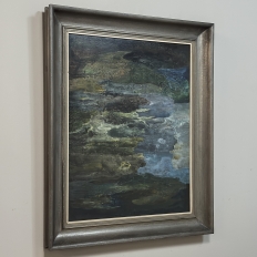 Framed Oil Painting on Panel by Van Herberigs with BOOK