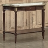 Antique French Directoire Neoclassical Mahogany Console with Carrara Marble
