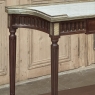 Antique French Directoire Neoclassical Mahogany Console with Carrara Marble