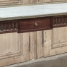 Antique French Directoire Neoclassical Mahogany Console with Carrara Marble