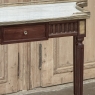 Antique French Directoire Neoclassical Mahogany Console with Carrara Marble