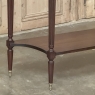 Antique French Directoire Neoclassical Mahogany Console with Carrara Marble