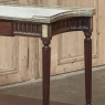 Antique French Directoire Neoclassical Mahogany Console with Carrara Marble