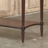 Antique French Directoire Neoclassical Mahogany Console with Carrara Marble