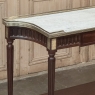 Antique French Directoire Neoclassical Mahogany Console with Carrara Marble