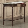 Antique French Directoire Neoclassical Mahogany Console with Carrara Marble